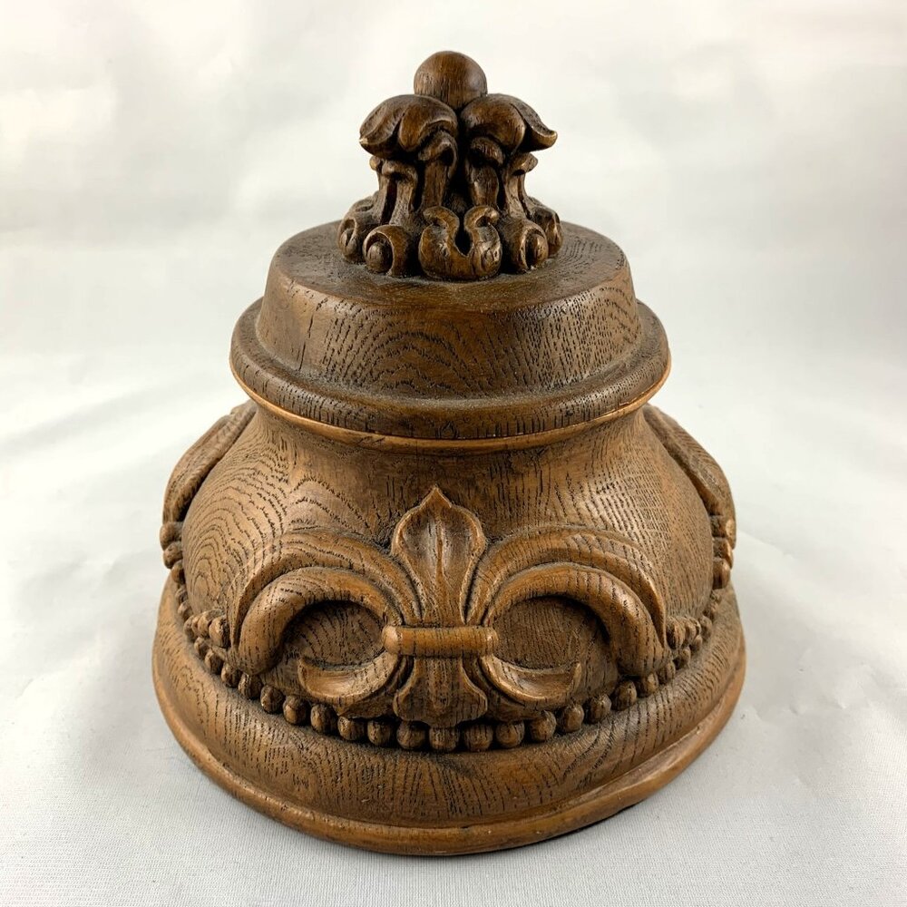 Vintage Resin Keepsake Trinket Box w/ Removable Lid, Mid-Century Modern